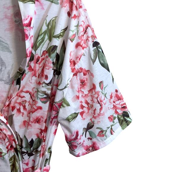 Show Me Your Mumu ROBE Womens One Size OS Brie Pink Floral Belted - Picture 6 of 13